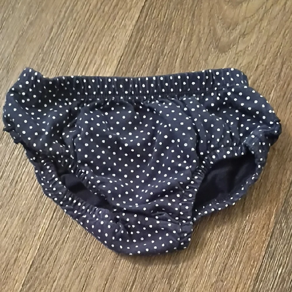 Carter's Navy and White Polka Dot Diaper Cover